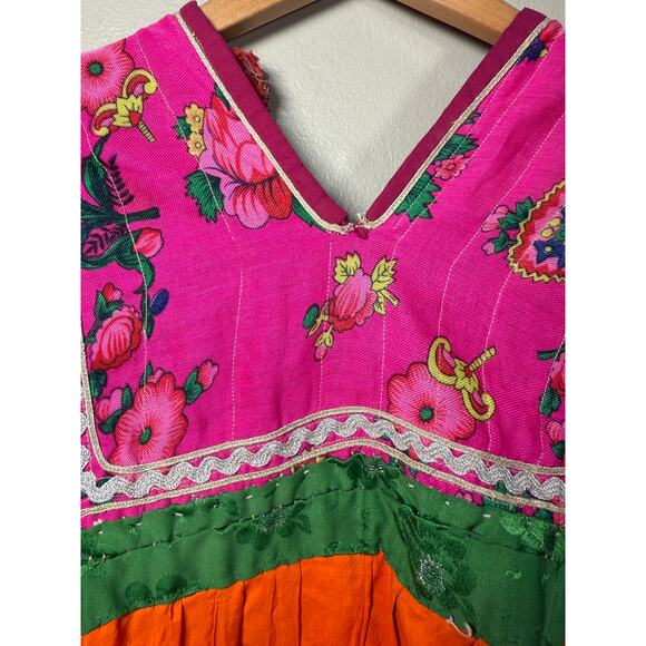 Vintage Handmade Beaded Embroidered Afghan Tribal Kuchi Dress - Picture 7 of 12